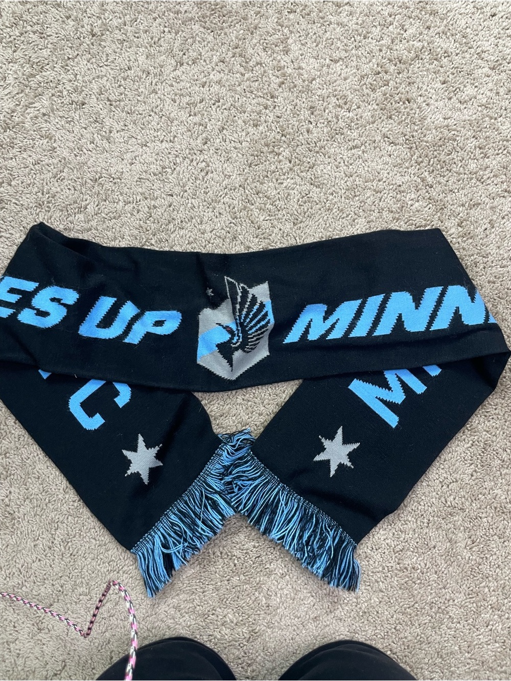 Minnesota United FC Black & Light Blue Scarf